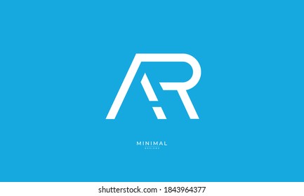 Alphabet letter icon logo AR