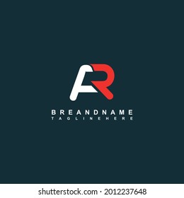Alphabet letter icon logo AR Vector