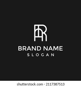 
Alphabet letter icon logo AR