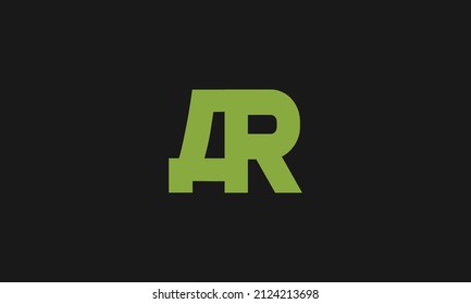 Alphabet letter icon logo AR