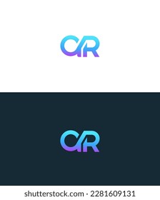 Alphabet letter icon logo AR, RA.