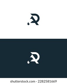 Alphabet letter icon logo AR, RA.