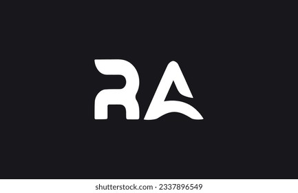 Alphabet letter icon logo AR, RA