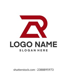 Alphabet letter icon logo AR