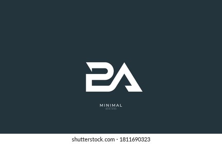 Alphabet letter icon logo BA