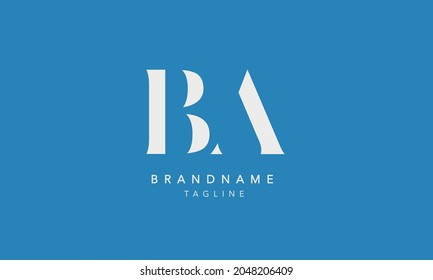 Alphabet Letter Icon Logo BA