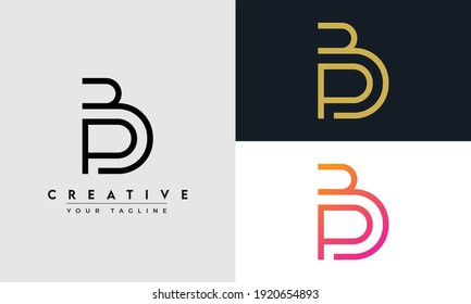 Alphabet letter icon logo BB or PB