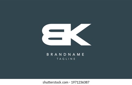 Alphabet Letter Icon Logo BK