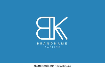 Alphabet Letter Icon Logo BK