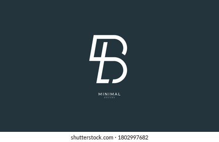 Alphabet letter icon logo BL or LB