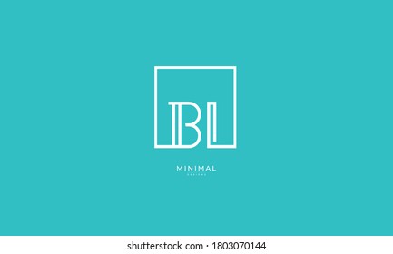 Alphabet letter icon logo BL