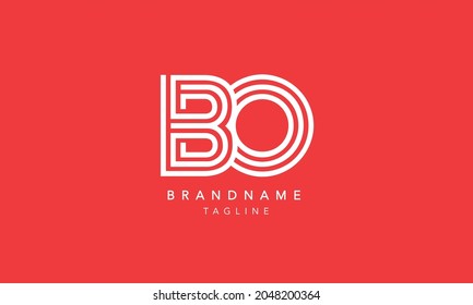Alphabet Letter Icon Logo BO