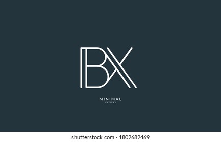Alphabet letter icon logo BX