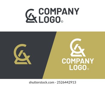 Alphabet letter icon logo C, A, CA, AC