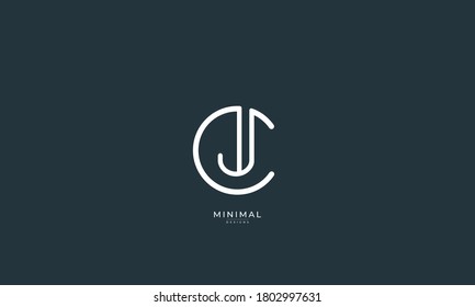 Alphabet Letter Icon Logo CJ Or JC