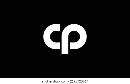  Alphabet letter icon logo CP or PC 