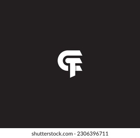 Alphabet letter icon logo CT or TC, CF, FC