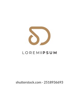 Alphabet letter icon logo D