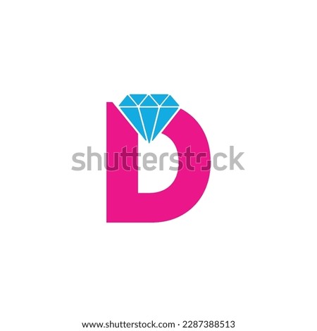 Alphabet letter icon logo d.  D letter modern logo design. D and Dimond icon logo