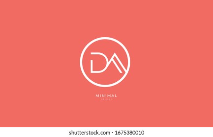 alphabet letter icon logo DA