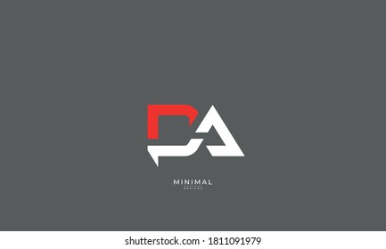 Alphabet letter icon logo DA