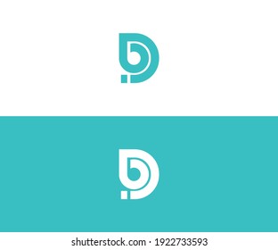 Alphabet letter icon logo DB or BD