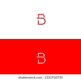 Alphabet letter icon logo DB or BD, B.