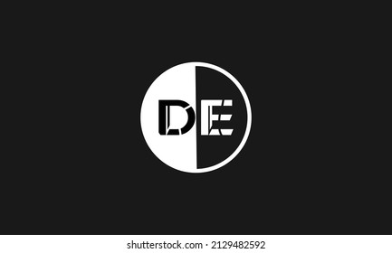 Alphabet letter icon logo DE