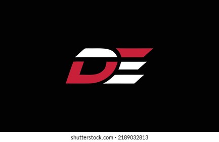 Alphabet letter icon logo DE 