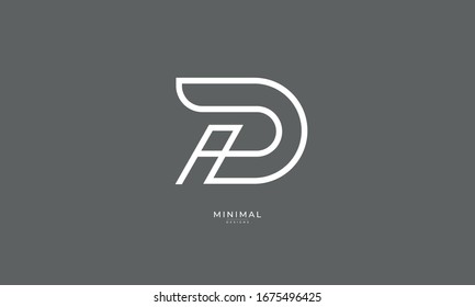 alphabet letter icon logo DI