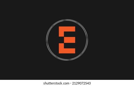 Alphabet letter icon logo E