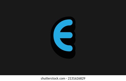 Alphabet letter icon logo E