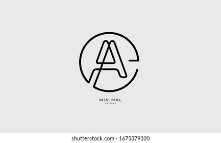 Alphabet Letter Icon Logo EA Or AE