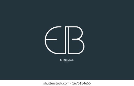 alphabet letter icon logo EB
