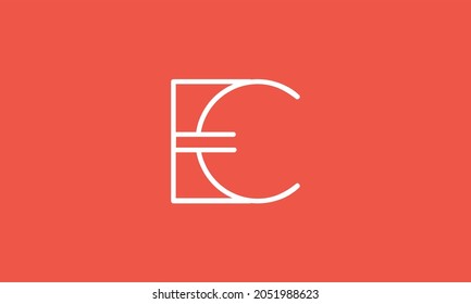 Alphabet Letter Icon Logo EC