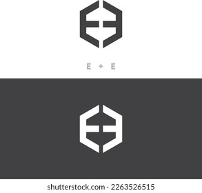 Alphabet letter icon logo EE, Letter logo
