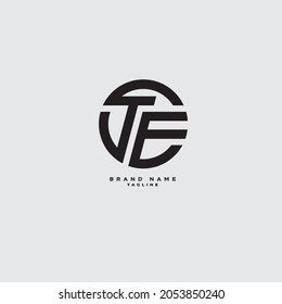 Alphabet Letter Icon Logo ET Or TE