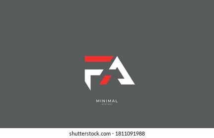 Alphabet Letter Icon Logo FA