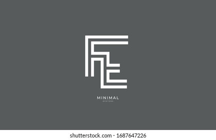 Alphabet Letter Icon Logo FE