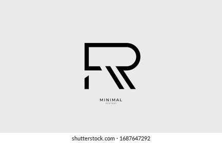 Alphabet letter icon logo FR