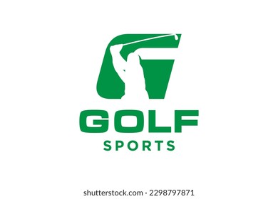 Icono de letra alfabeta logotipo G para el diseño del logotipo de Golf plantilla vectorial, etiqueta vectorial del golf, logotipo del campeonato de golf, ilustración, icono creativo, diseño