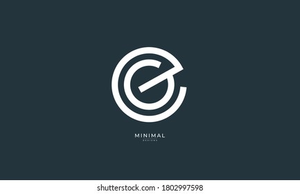 Alphabet letter icon logo EG or GE