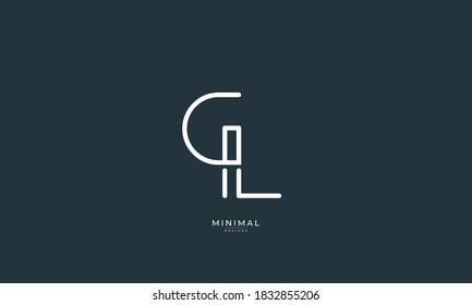 Alphabet letter icon logo GL