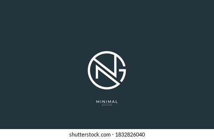 Alphabet letter icon logo Gn or NG