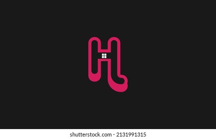 Alphabet letter icon logo H