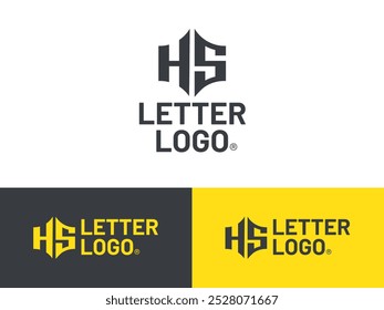 Alphabet letter icon logo H, S, HS, SH