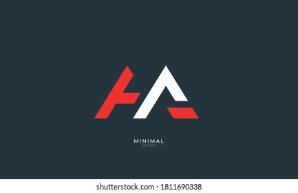 Alphabet letter icon logo HA