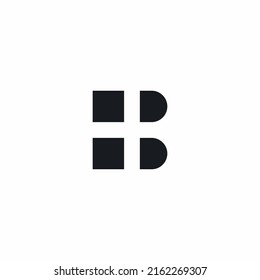 Alphabet letter icon logo HB