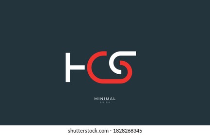 Alphabet letter icon logo HCS