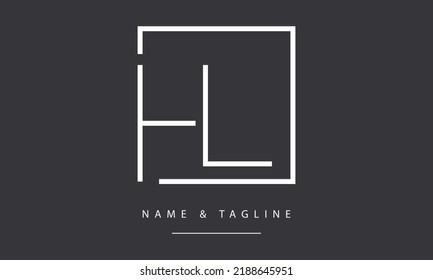 Alphabet letter icon logo HL